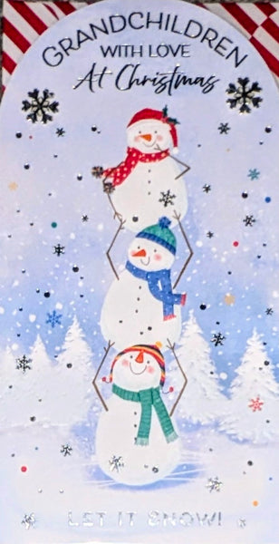 Grandchildren Christmas - Slim Snowmen
