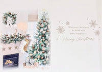 Open Christmas - Traditional Fireplace & Stockings