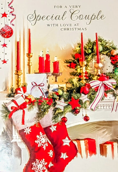 Special Couple Christmas - Traditional Stockings & Candles