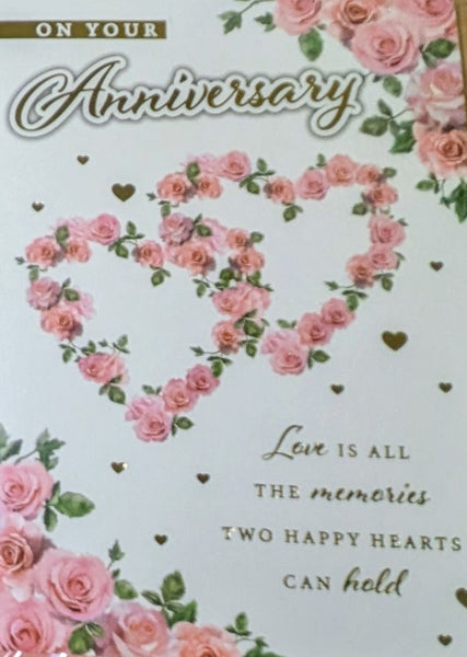 Your Anniversary - 2 Flower Hearts