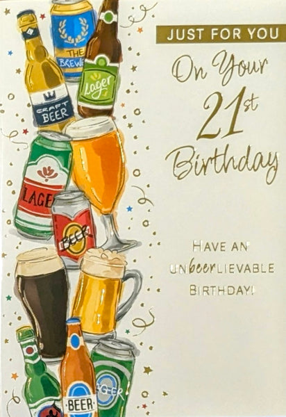 21 Birthday Male - Beers Just For You