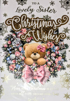 Sister Christmas - Large Cute Wreath