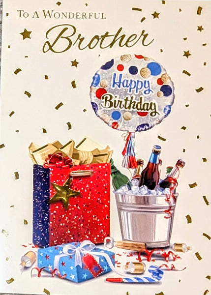 Brother Birthday - Balloon, Gift & Beer