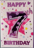 7 Girl Birthday - Pink Star