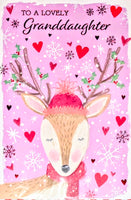 Granddaughter Christmas - Cute Pink Deer