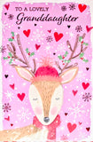Granddaughter Christmas - Cute Pink Deer