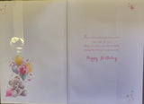 Open Female Birthday - Cute Bear Holding balloons