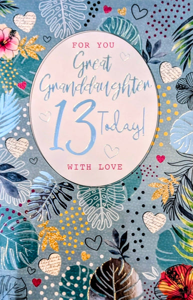 Great Granddaughter 13 Birthday