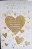 Wife Anniversary - Large 8 Page Traditional Hearts