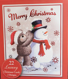 Box Of 22 Christmas Cards - Cute