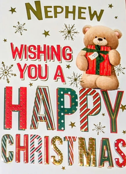 Nephew Christmas - Cute Bear Happy
