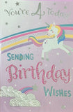 4 Girl Birthday - Unicorn Wishes