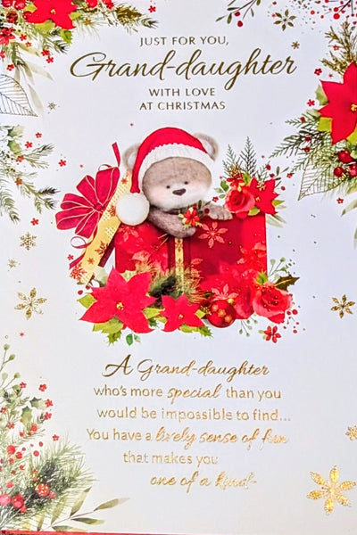 Granddaughter Christmas - Cute Gift Box Words