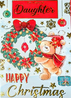 Daughter Christmas - Cute Wreath On Left