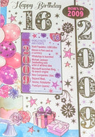 16 Girl Birthday - Born In 2009 Keepsake