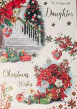 Daughter Christmas - Traditional Stairs & Flowers