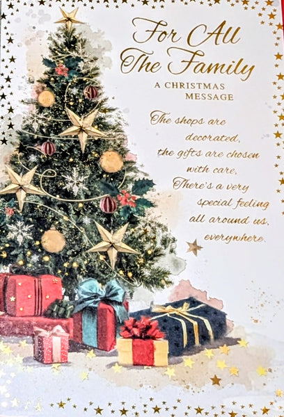 To All The Family Christmas - Traditional Tree Words
