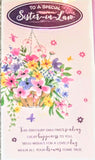 Sister In Law Birthday - Slim Hanging Basket