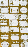 Christmas Self Adhesive Gift Labels - Gold & Silver