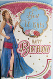Open Female Birthday - Blue dress