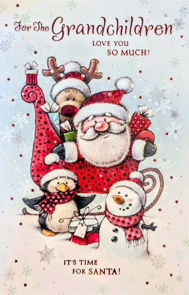 Grandchildren Christmas - Santa & Friends