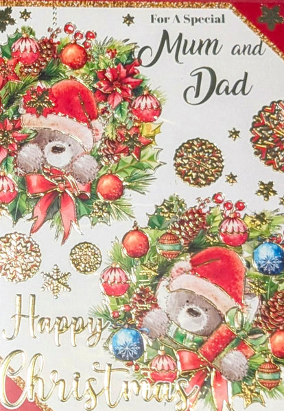 Mum & Dad Christmas - Cute 2 Wreaths