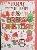 Mummy From Little Girl Christmas - Snowman and Penguin