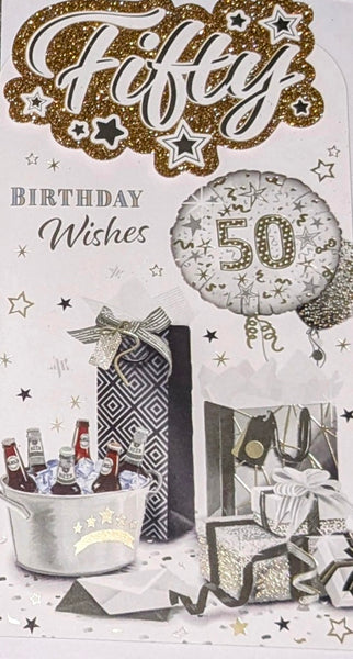50 Birthday Male - Slim Gifts & Balloons