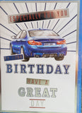 Open Male Birthday - Blue car