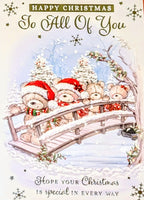 To All Of You Christmas - Cute Bears On Bridge