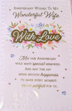 Wife Anniversary - Large 8 Page Cute Bouquet Flowers