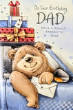 Dad Birthday - Cute Bear In Car