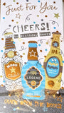 Open Male Birthday - Slim Beer Bottles
