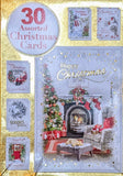 Box Of 30 Christmas Cards - Traditional