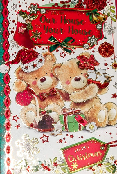 From Our House To Your House Christmas - Cute Bears With Gifts