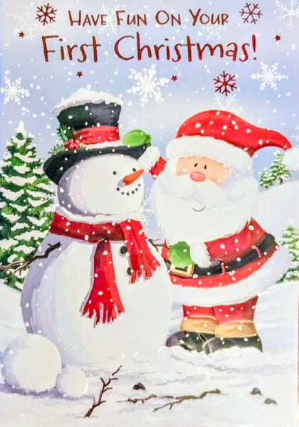 Babys 1st Christmas - Santa & Snowman