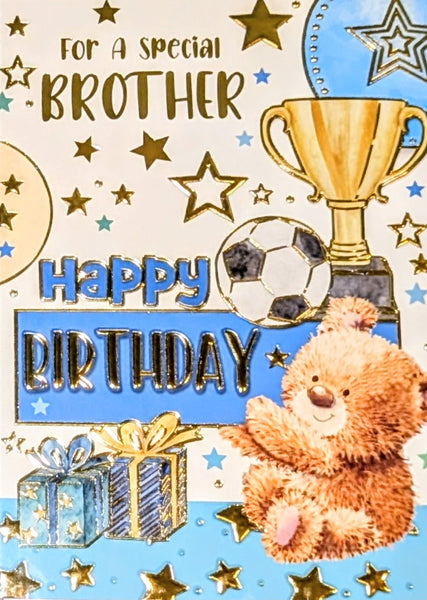 Brother Birthday - Cute Trophy Light Blue