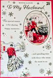 Husband Christmas - Large Traditional Man With Tree