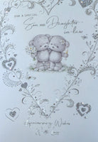 Son & Daughter In Law Anniversary - Cute Silver Heart