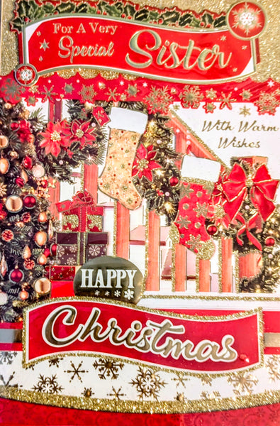 Sister Christmas - Traditional Stockings On Stairs