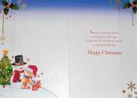 Grandson Christmas - Cute Bear & Snowman