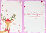 Great Granddaughter Christmas - Cute Pink Deer