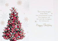 Daughter & Son In Law Christmas - Traditional Red Tree Merry