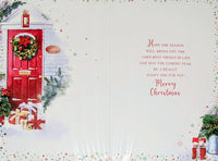 To All Of You Christmas - Traditional Red Door & Wreath