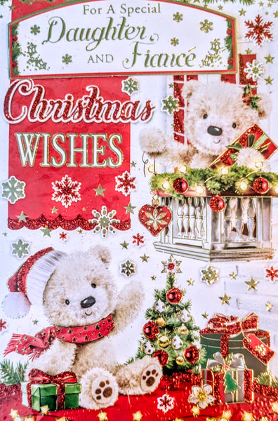 Daughter & Fiance Christmas - Cute White Bears