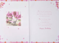 Open Female Birthday - Traditional Bench & Flowers