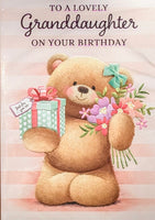 Granddaughter Birthday - Cute Bear Pink