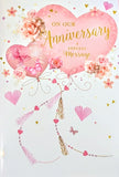 Our Anniversary - Traditional Pink hearts