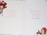 Wife Christmas - Traditional Flowers Words