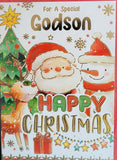 Godson Christmas - Santa and Deer